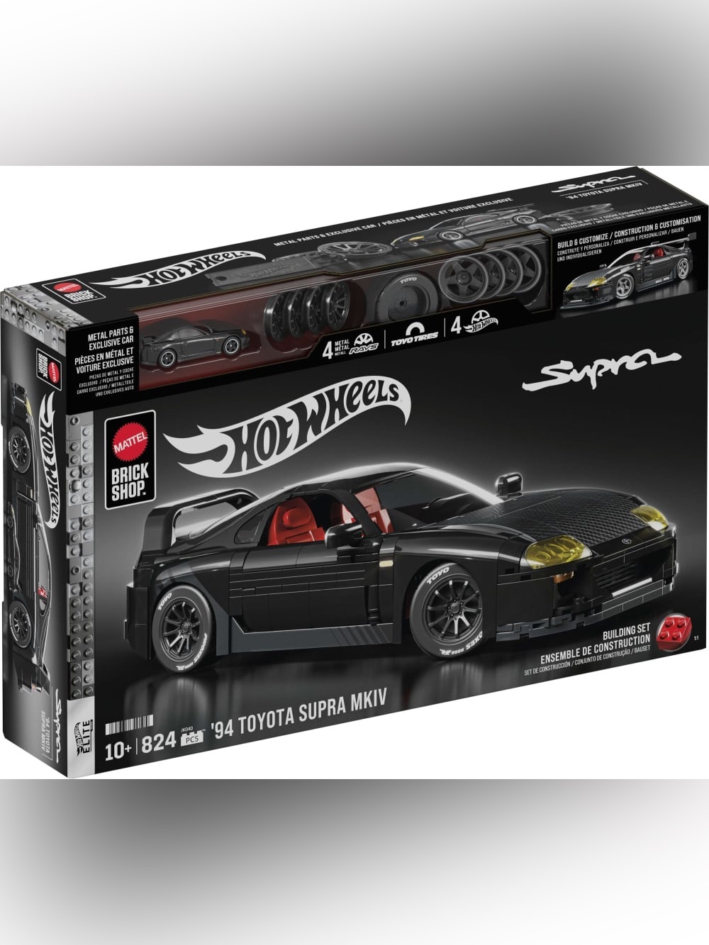 Mattel Brick Shop Hot Wheels ’94 Toyota Supra MKIV Building Set 824 Pcs